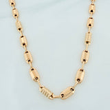Cadena Rustica burbuja tornillo 13.5g / 60.5cm / 4.6mm Oro Amarillo 18K