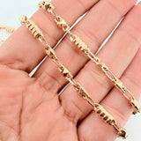 Cadena Rustica rombo tornillo 13.6g / 61.5cm / 4.7mm Oro Amarillo 18K