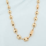 Cadena Rustica barril 12.4g / 61.5cm / 5.3mm Oro Amarillo 18K