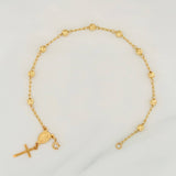 Pulso Denario virgen milagrosa 2.85g / 20cm / 3.6mm Tres Oros 18K