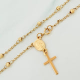 Pulso Denario virgen milagrosa 2.3g / 20cm / 3mm Tres Oros 18K