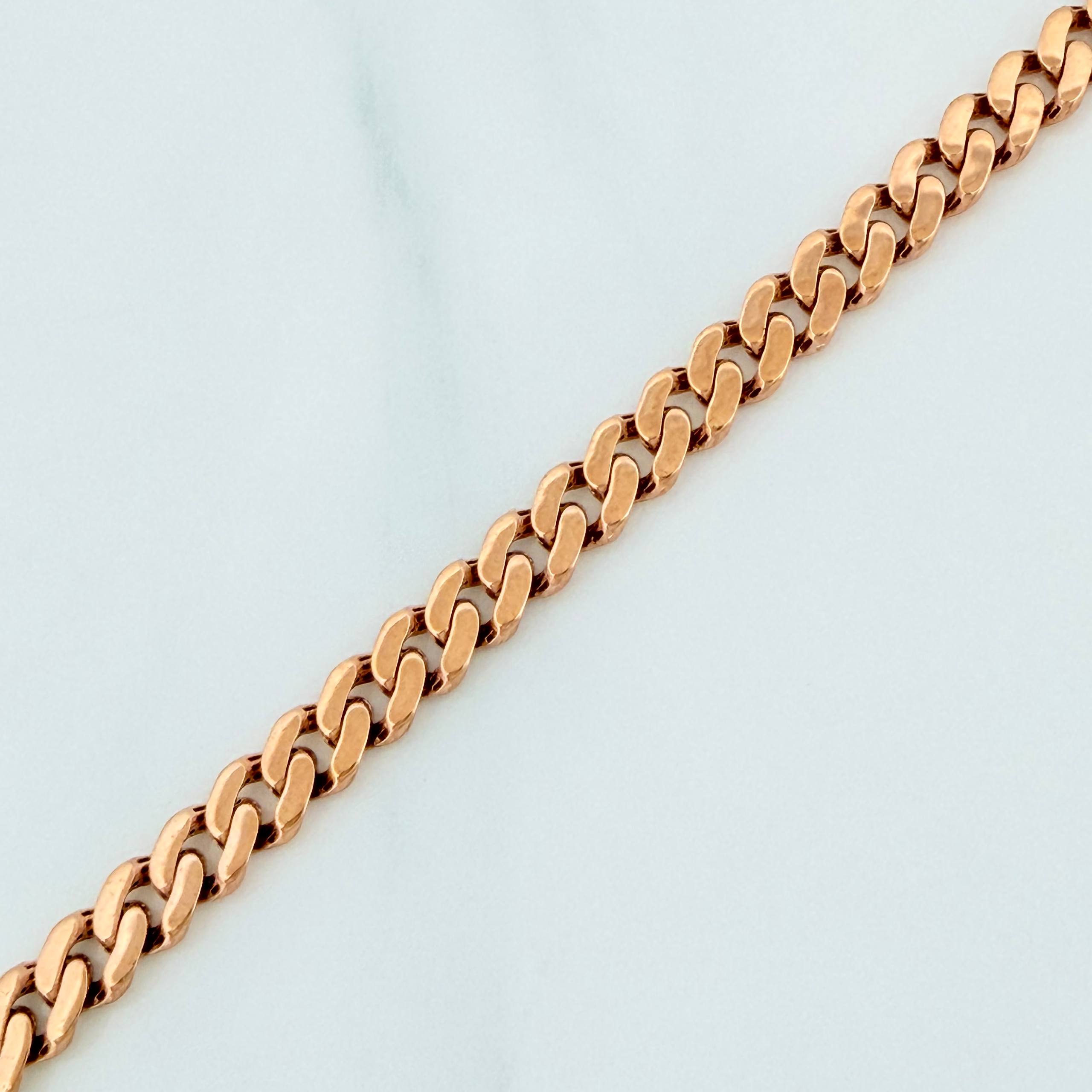 Pulso Cubano infinito 6.8g / 21cm / 4.8mm Oro Rosa 18K