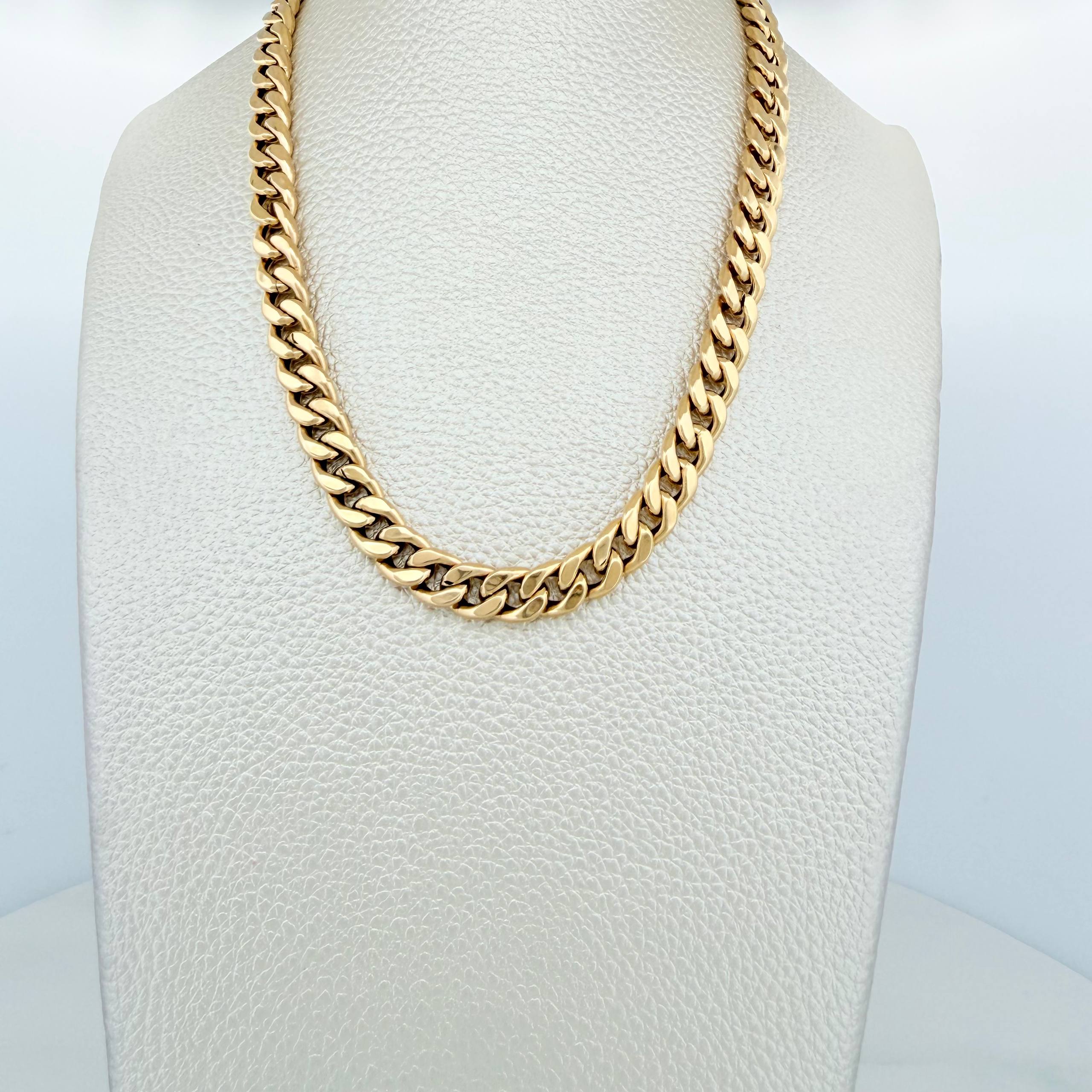 Cadena Cubana 14.55g / 60.05cm / 7.2mm Oro Amarillo 18K