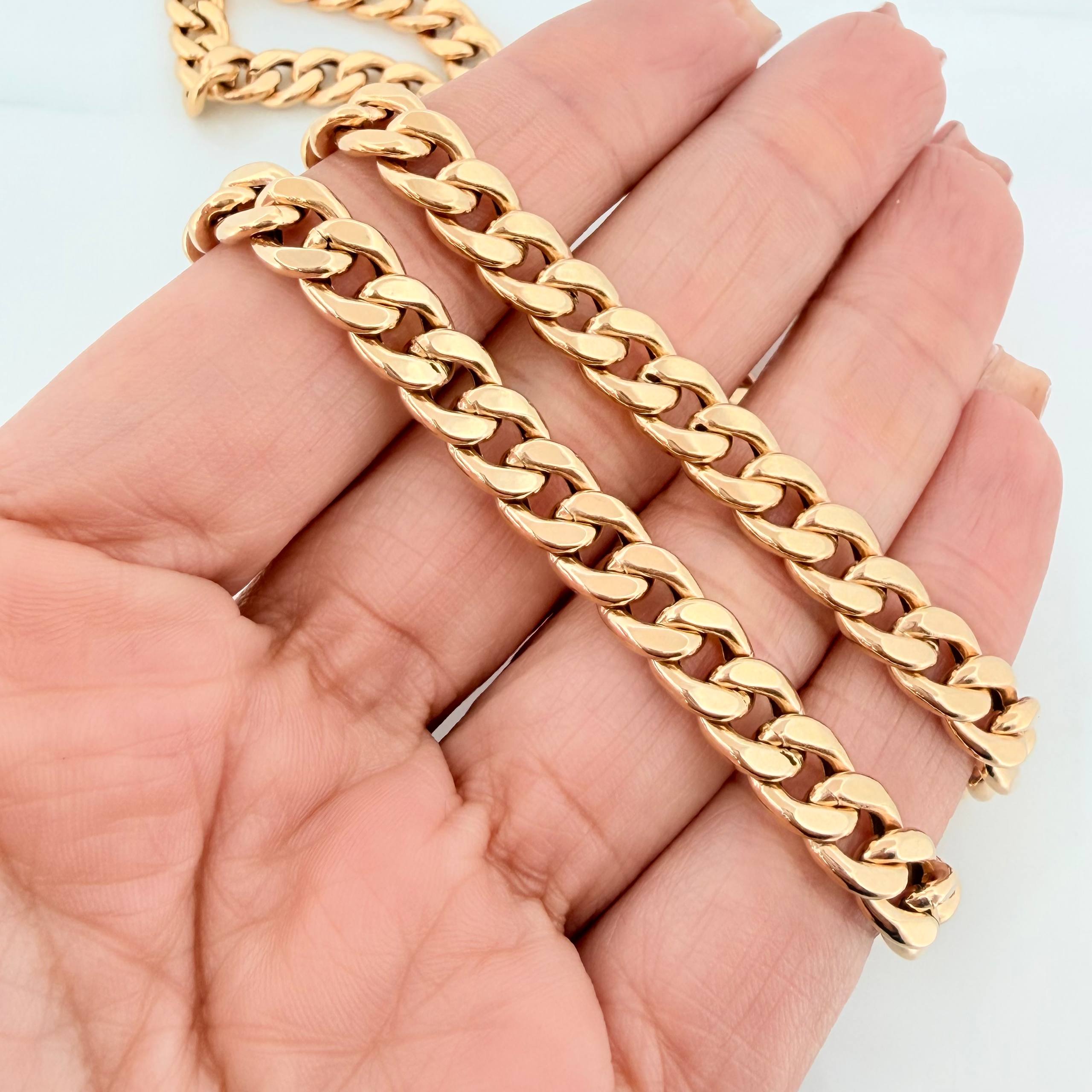Cadena Cubana 14.55g / 60.05cm / 7.2mm Oro Amarillo 18K