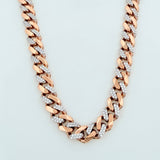 Cadena Cubana infinito 26.4g / 61cm / 6.5mm Oro Rosa 18K