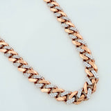 Cadena Cubana infinito 26.4g / 61cm / 6.5mm Oro Rosa 18K