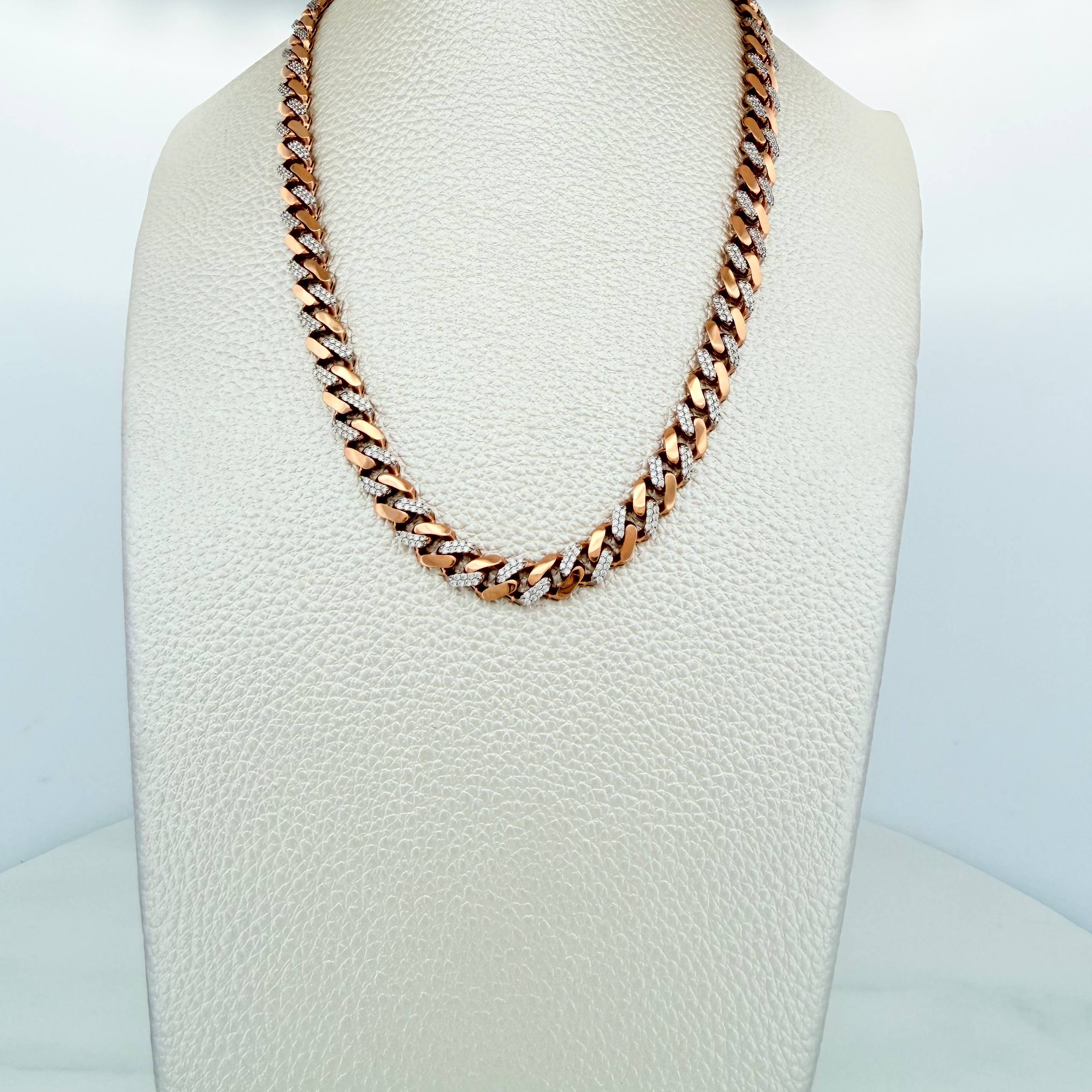 Cadena Cubana infinito 26.4g / 61cm / 6.5mm Oro Rosa 18K