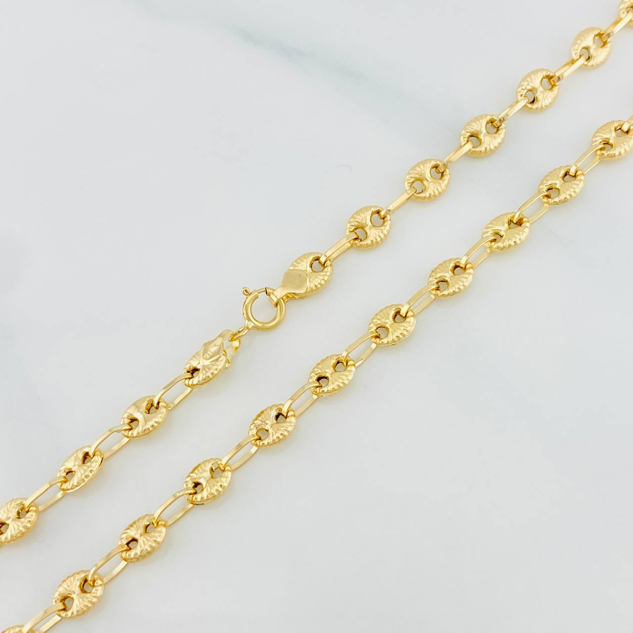 Cadena Gc diamantada 5.4g / 46.05cm / 3.98mm Oro Amarillo 18K
