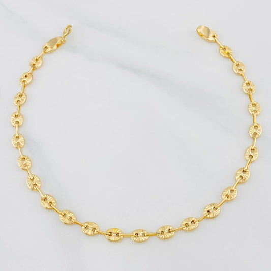 Pulso Gc diamantada 2.6g / 19cm / 4.08mm Oro Amarillo 18K