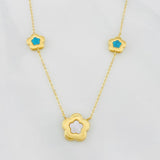 Cadena Aro seguido flor 2.85g / 45cm / 0.6mm Oro Amarillo 18K