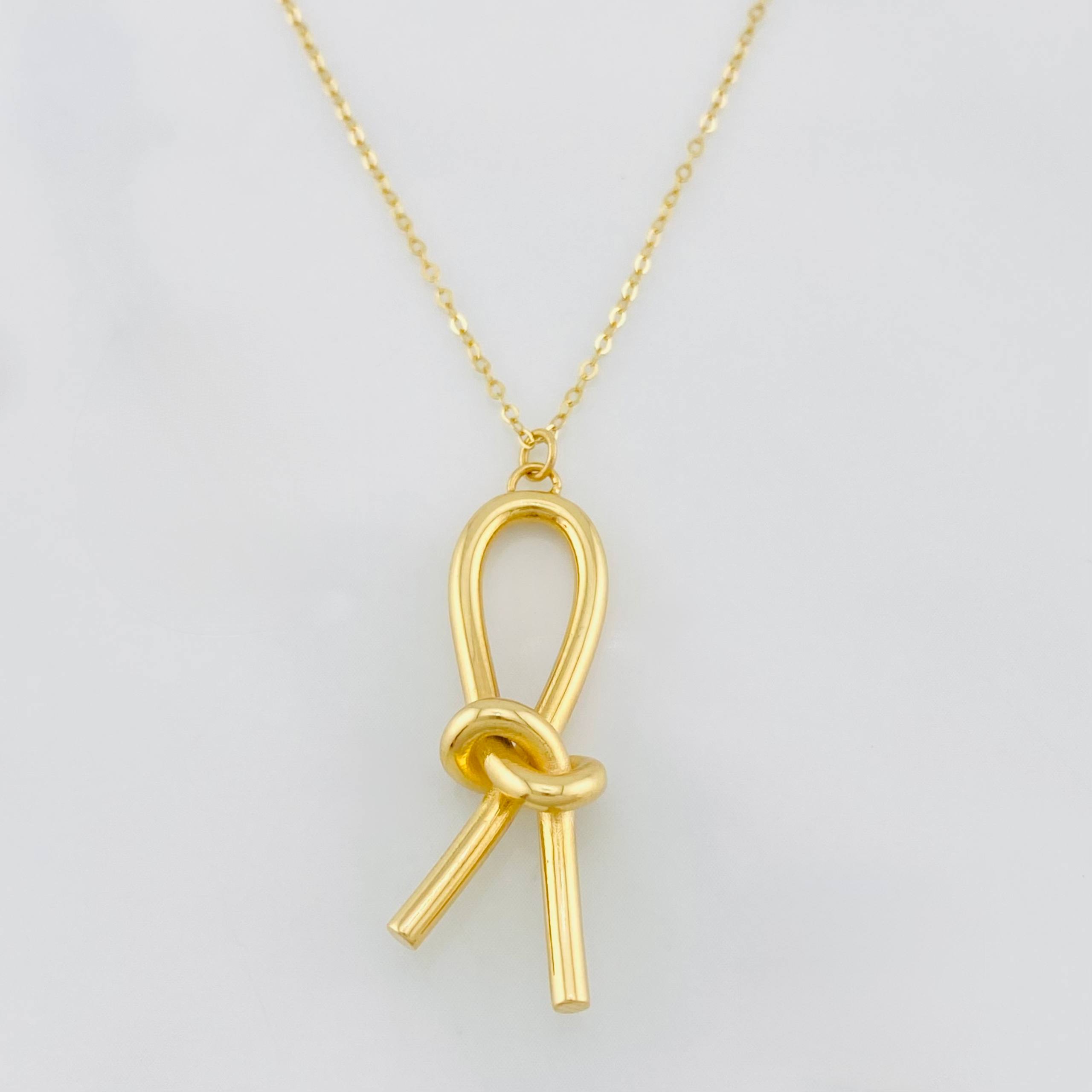 Cadena Aro seguido dije moño 2.7g / 45.5cm / 0.6mm Oro Amarillo 18K