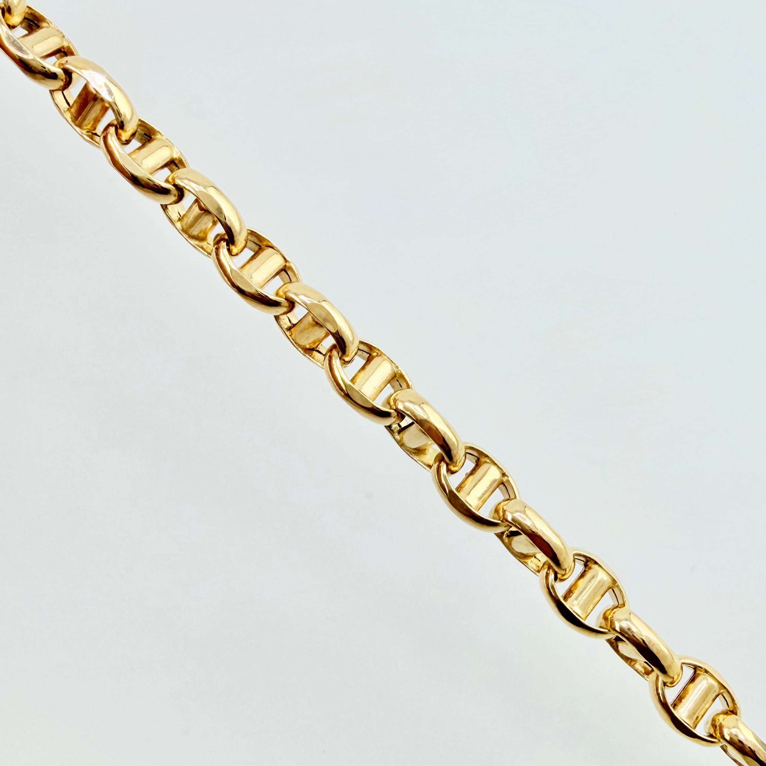 Cadena Marinera 16.9gr / 70cm / 4.5mm Oro Amarillo +3 18K