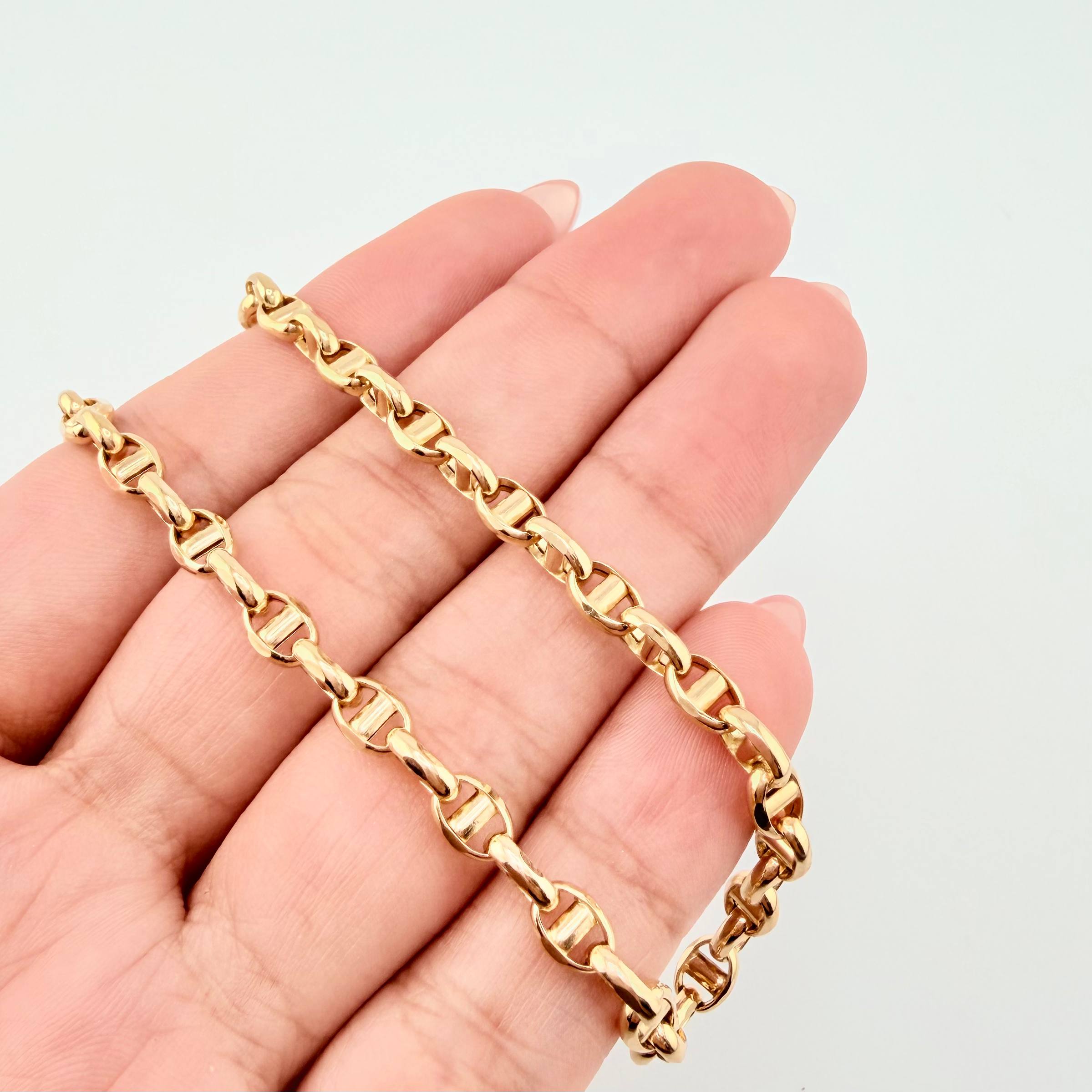 Cadena Marinera 10gr / 60cm / 3.5mm Oro Amarillo +3 18K ©