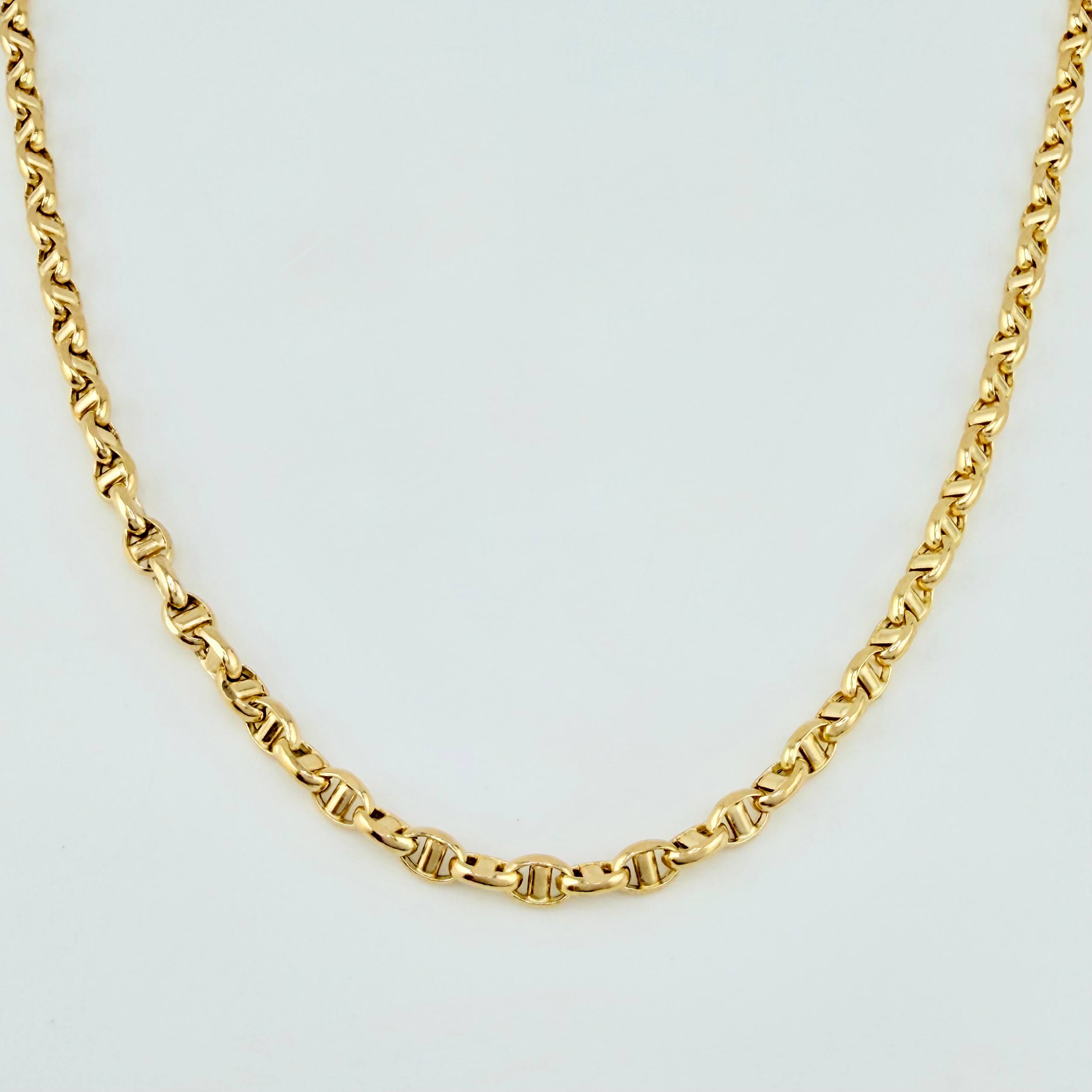 Cadena Marinera 4.1gr / 50cm / 2.5mm Oro Amarillo +3 18K ©