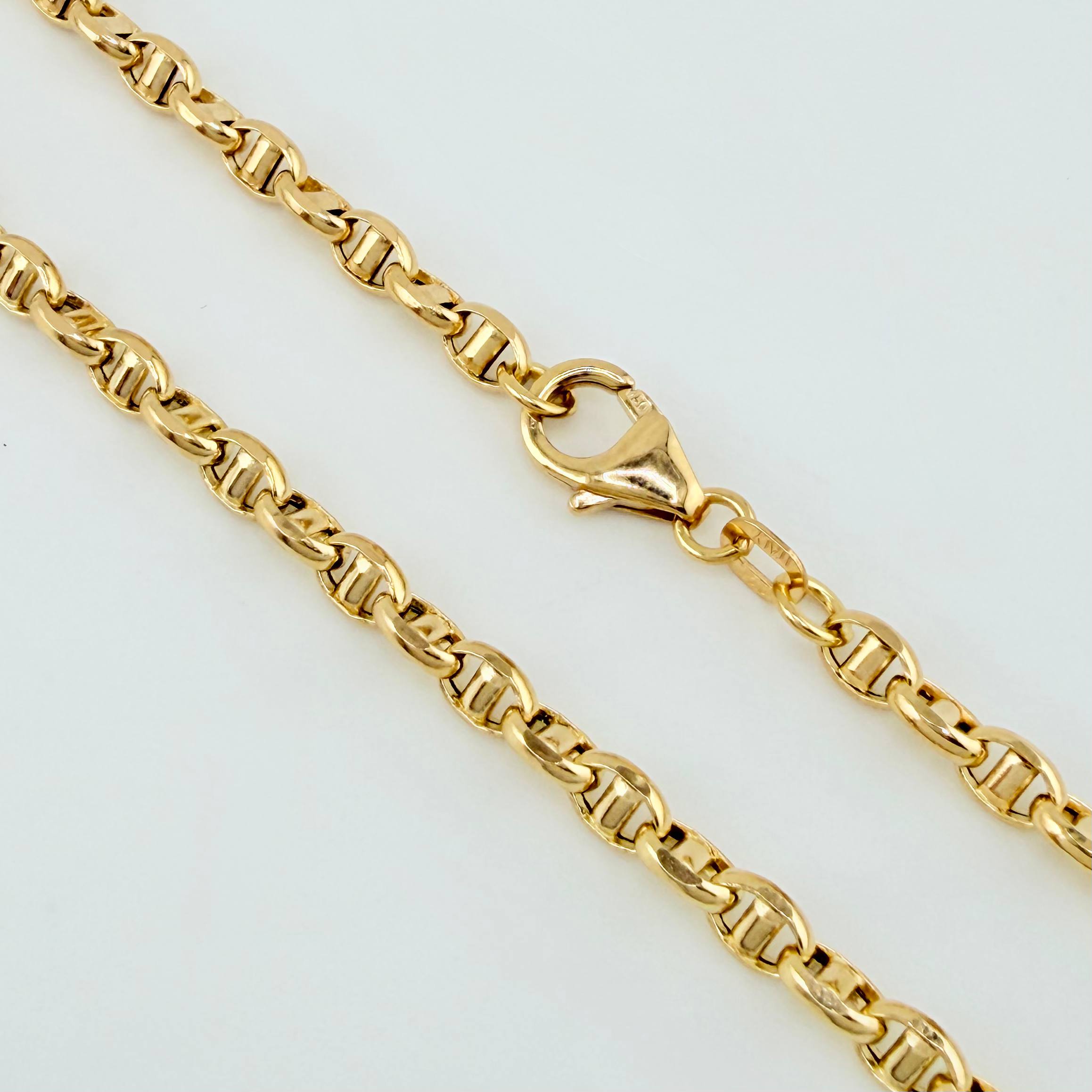 Cadena Marinera 9.8gr / 60cm / 3.5mm Oro Amarillo +3 18K