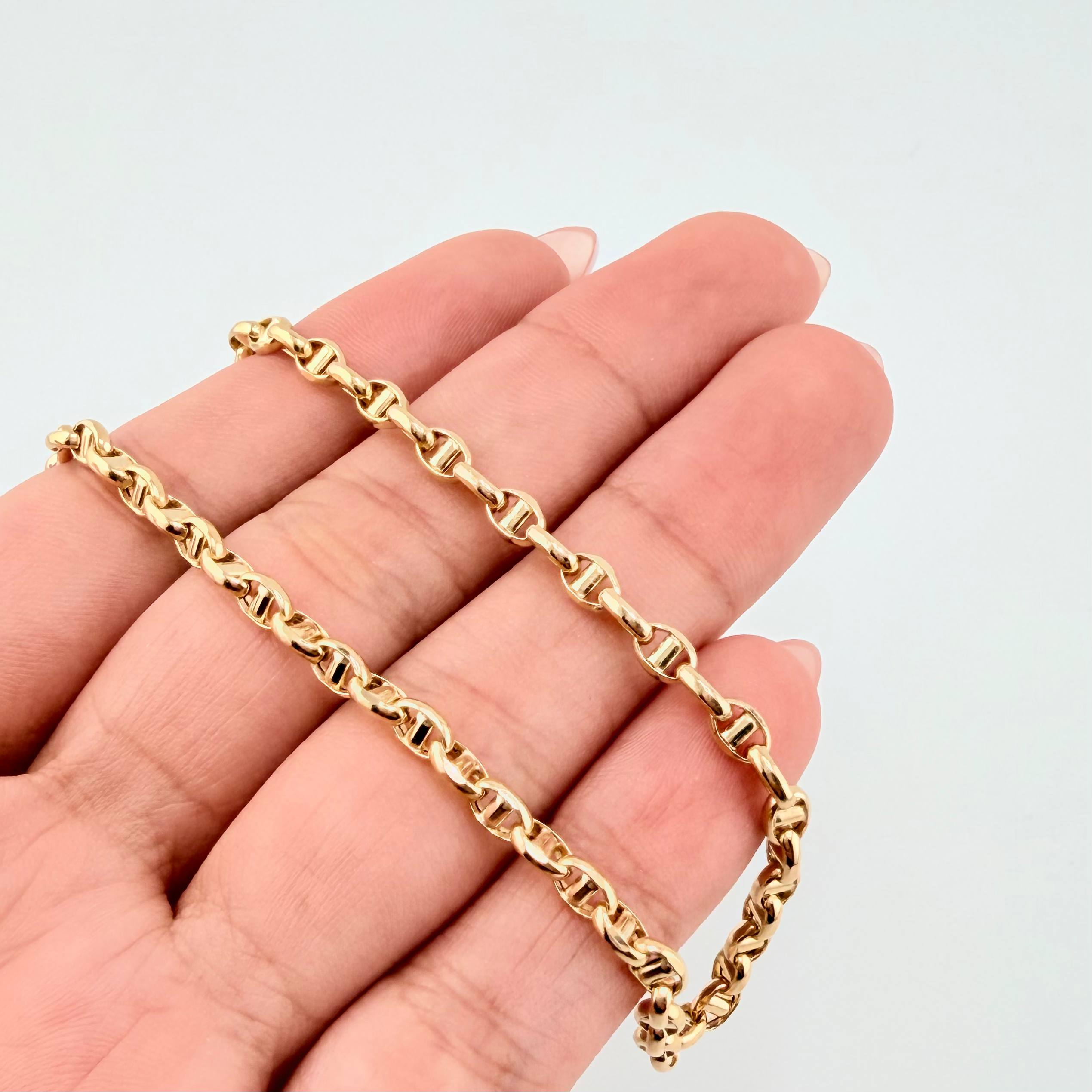 Cadena Marinera 9.8gr / 60cm / 3.5mm Oro Amarillo +3 18K