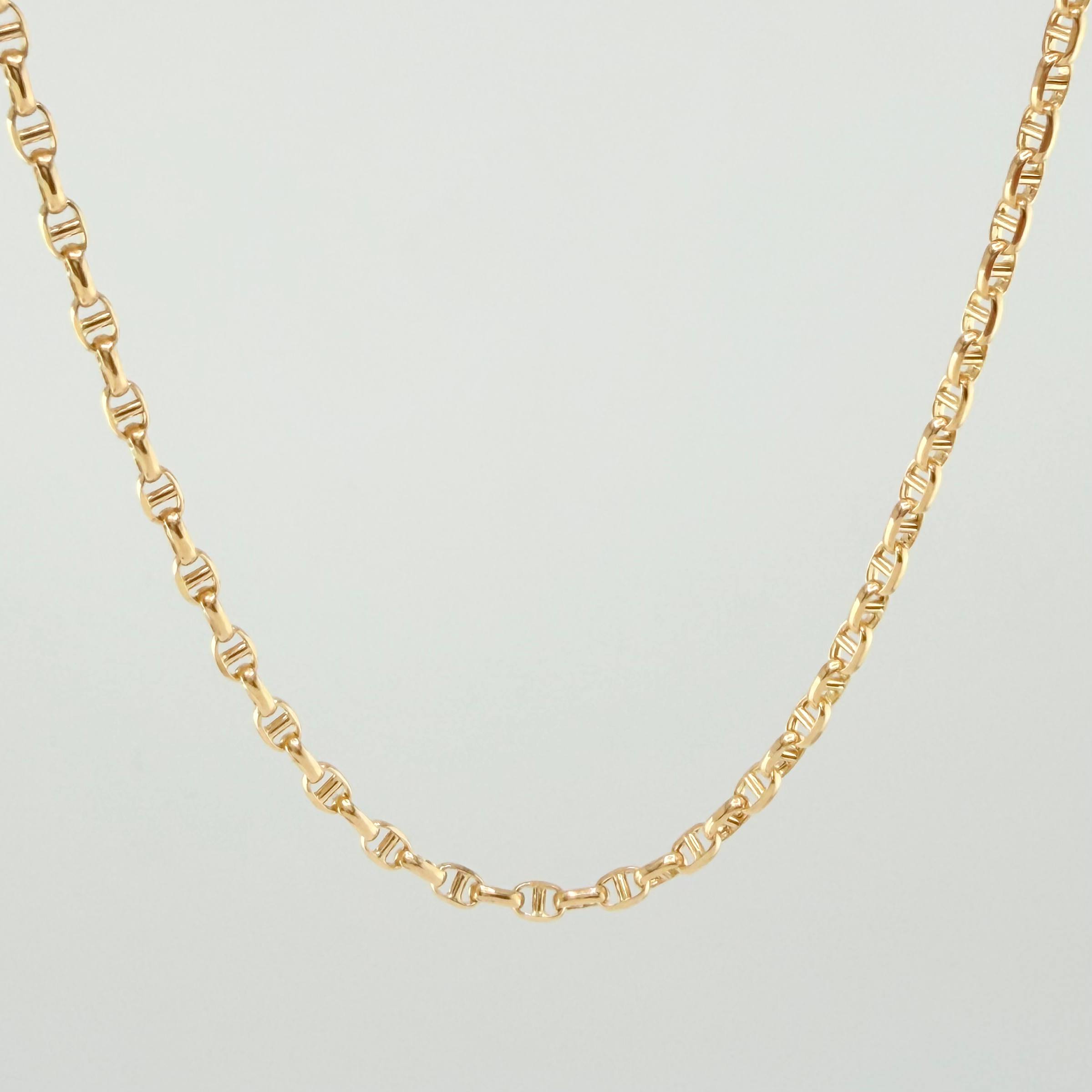 Cadena Marinera 4.1gr / 50cm / 2.5mm Oro Amarillo +3 18K