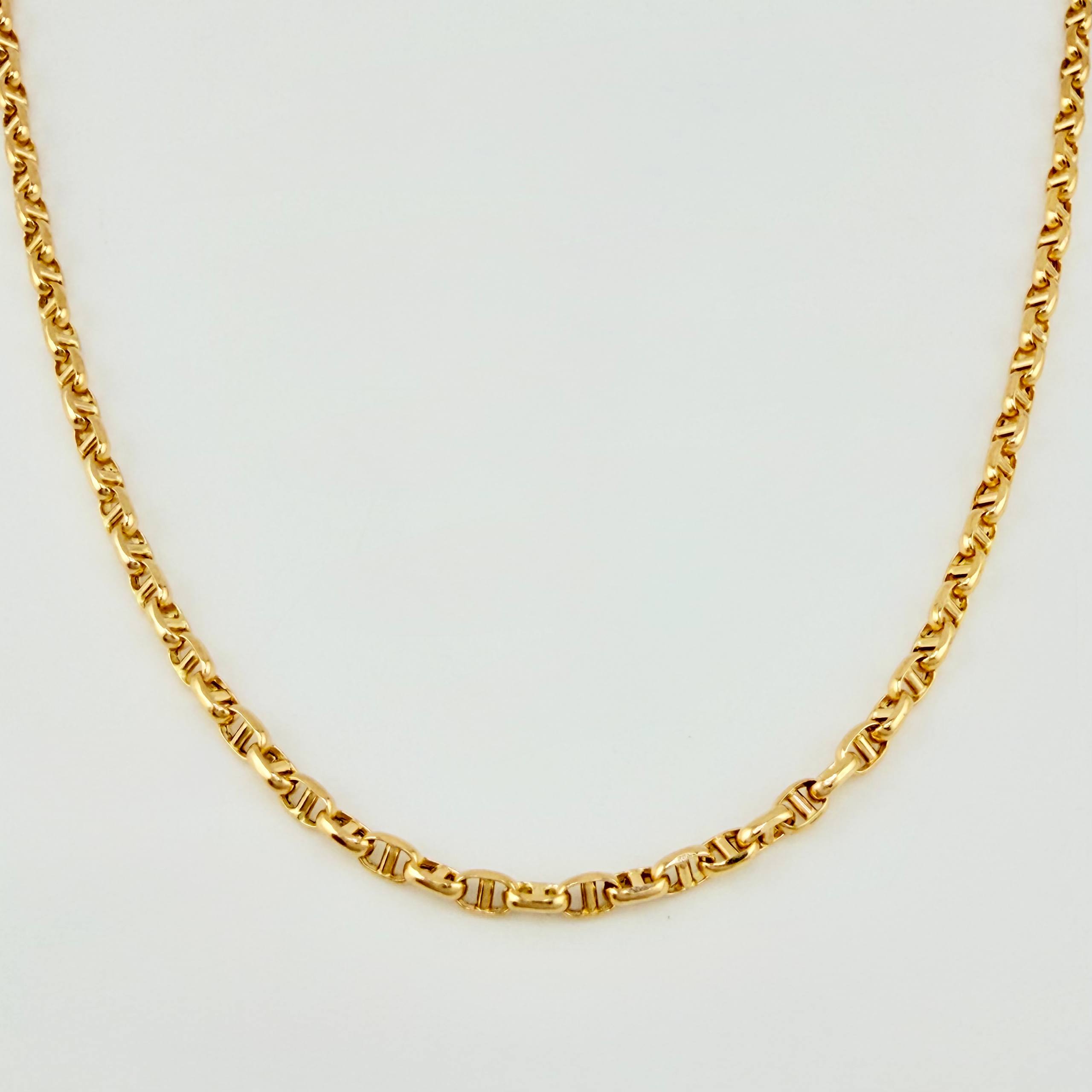 Cadena Marinera 4.05gr / 50cm / 2.5mm Oro Amarillo +3 18K