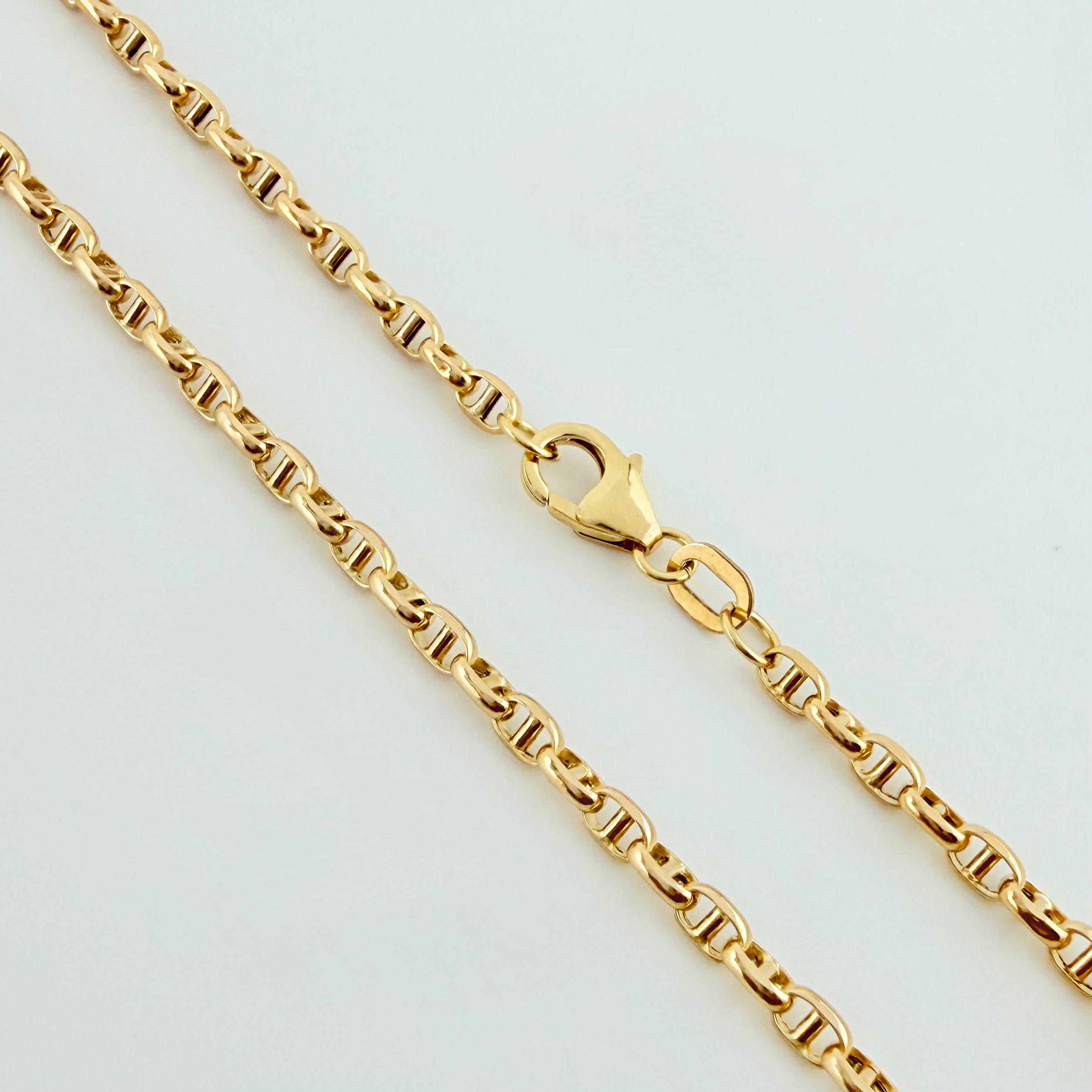 Cadena Marinera 4.05gr / 50cm / 2.5mm Oro Amarillo +3 18K