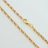 Cadena Marinera 4.05gr / 50cm / 2.5mm Oro Amarillo +3 18K