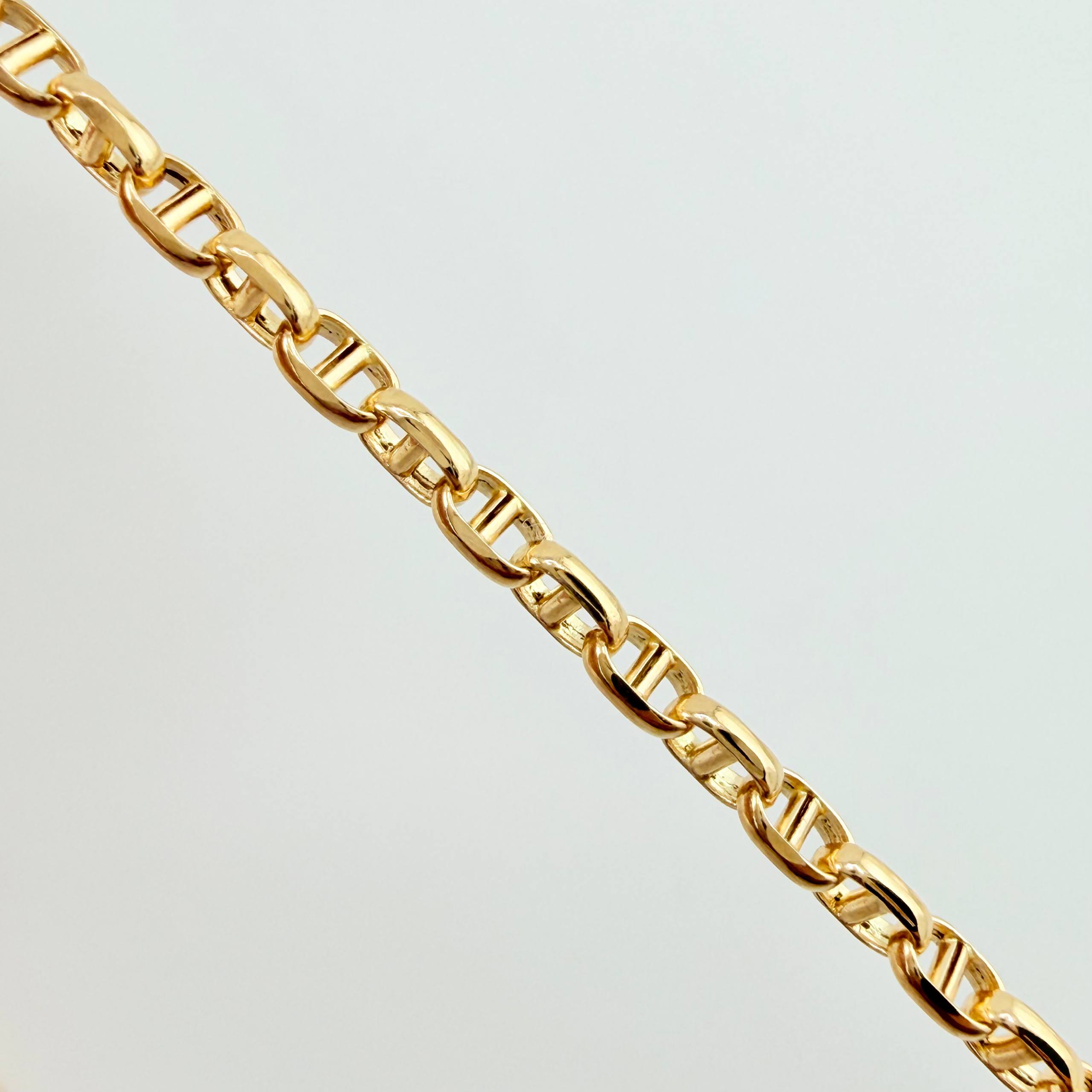 Cadena Marinera 4.1gr / 50cm / 2.5mm Oro Amarillo +3 18K