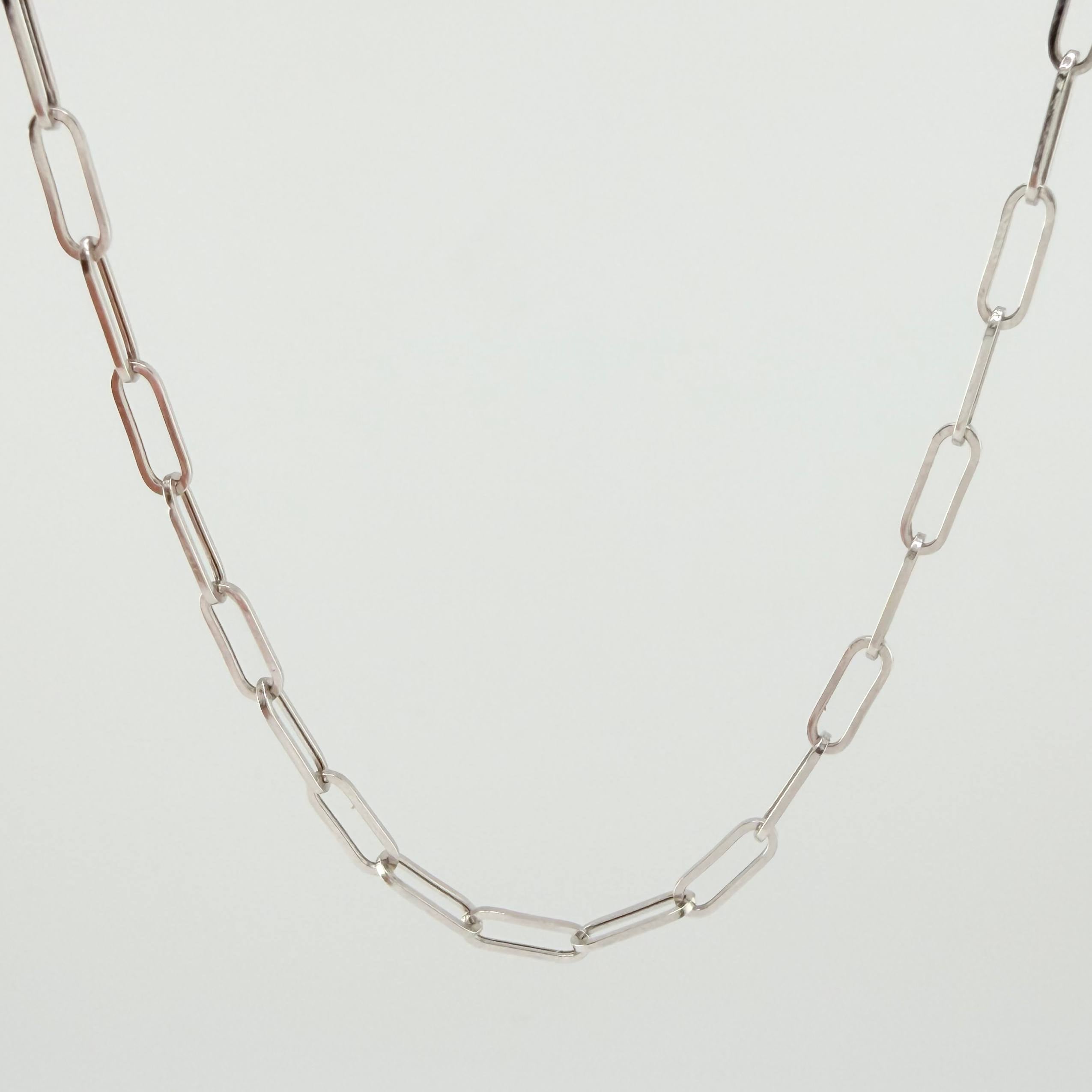 Cadena Cajon 4.85gr / 50cm / 3.3mm Oro Blanco +3 18K *