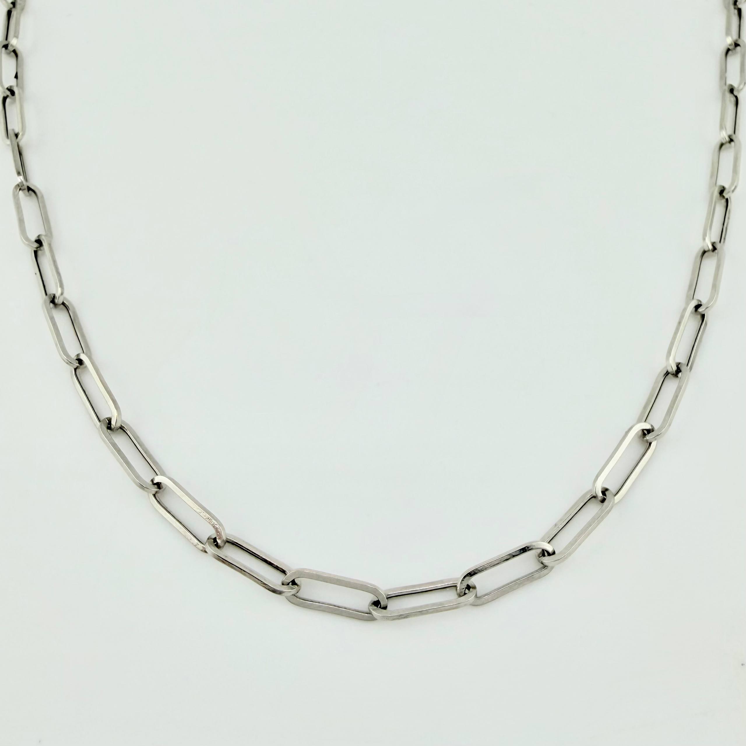 Cadena Cajon 4.85gr / 50cm / 3.3mm Oro Blanco +3 18K *