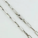 Cadena Cajon 4.85gr / 50cm / 3.3mm Oro Blanco +3 18K *