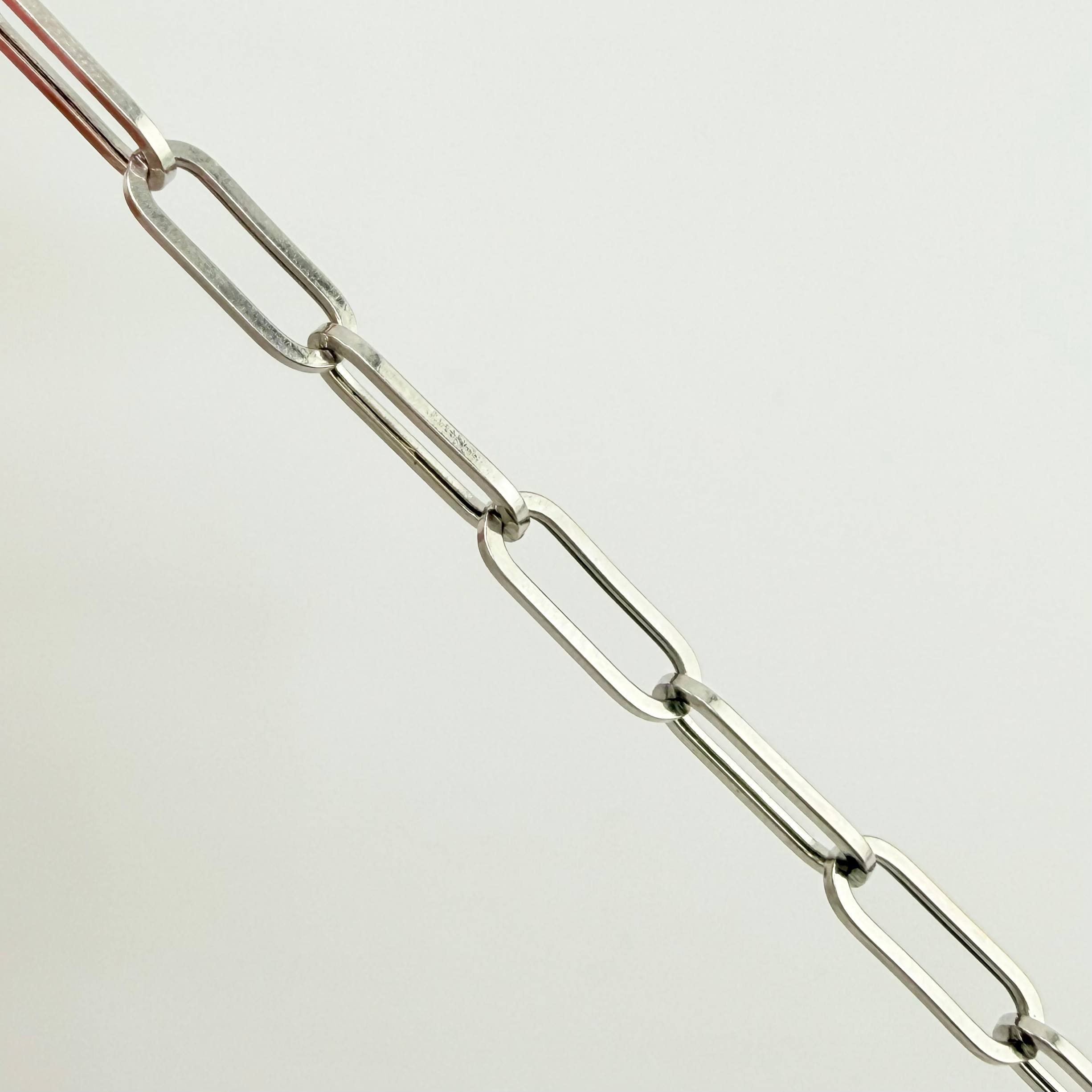 Cadena Cajon 4.85gr / 50cm / 3.3mm Oro Blanco +3 18K *