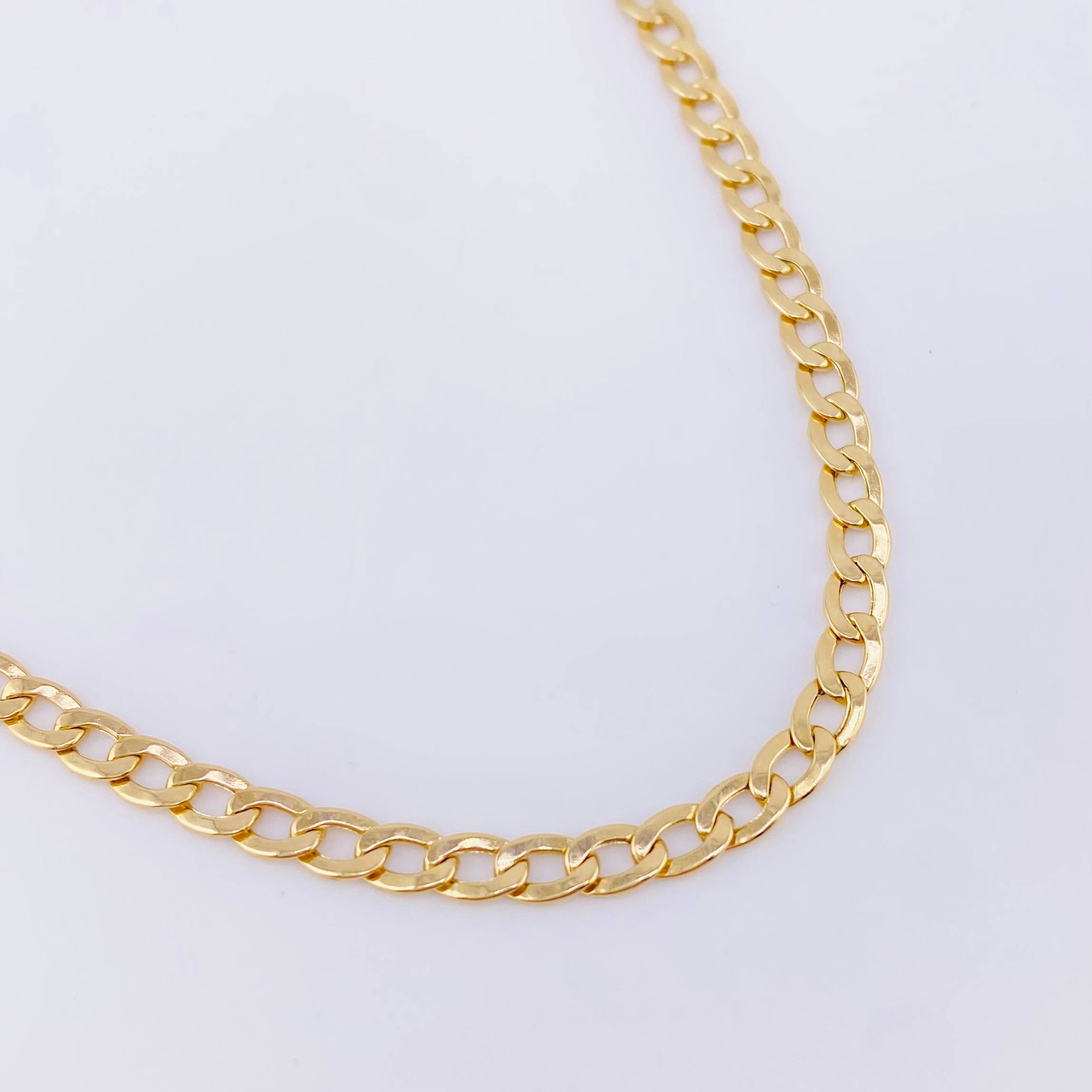 Cadena Cubana 6.45gr / 50cm / 4mm Oro Amarillo +1 18K *