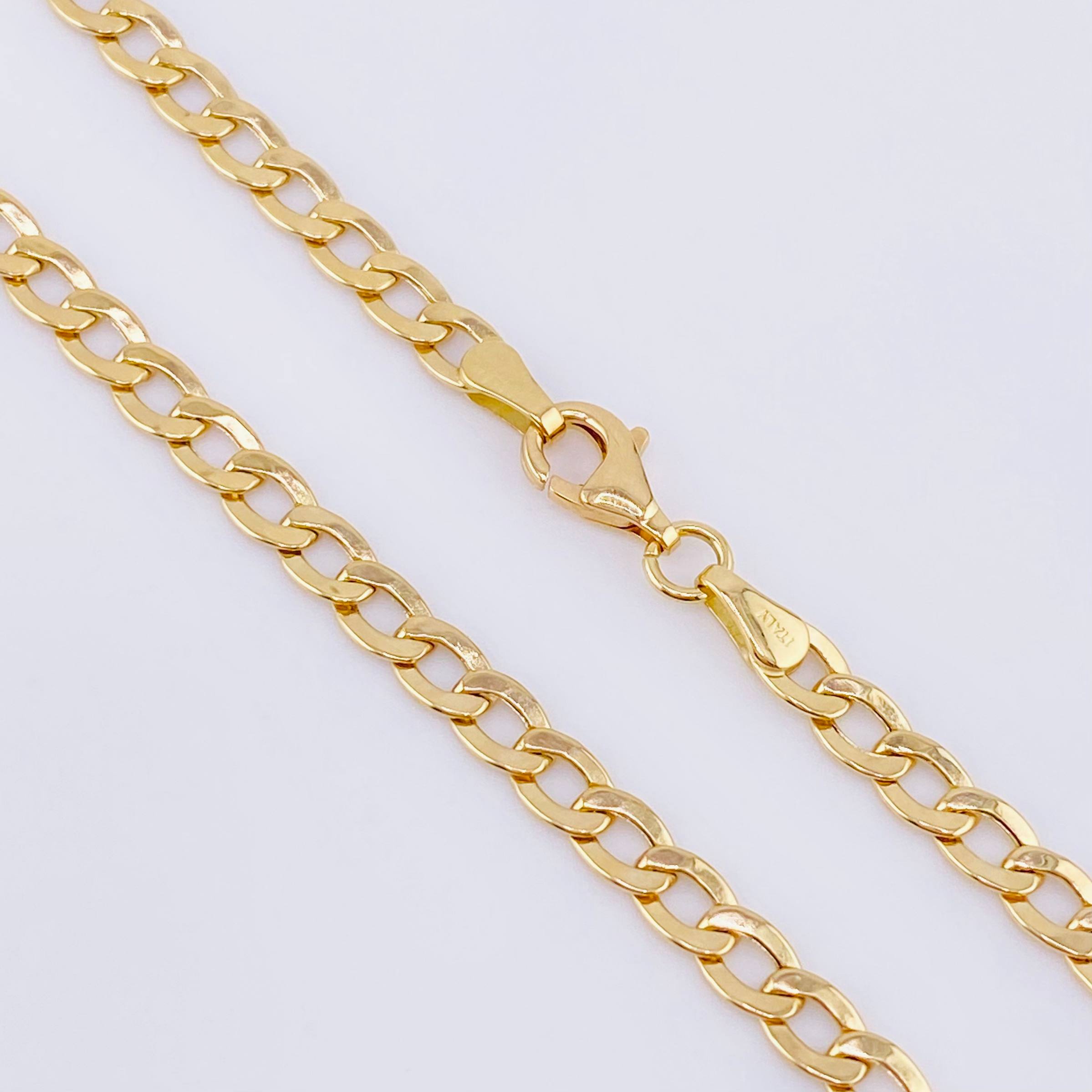 Cadena Cubana 6.45gr / 50cm / 4mm Oro Amarillo +1 18K *