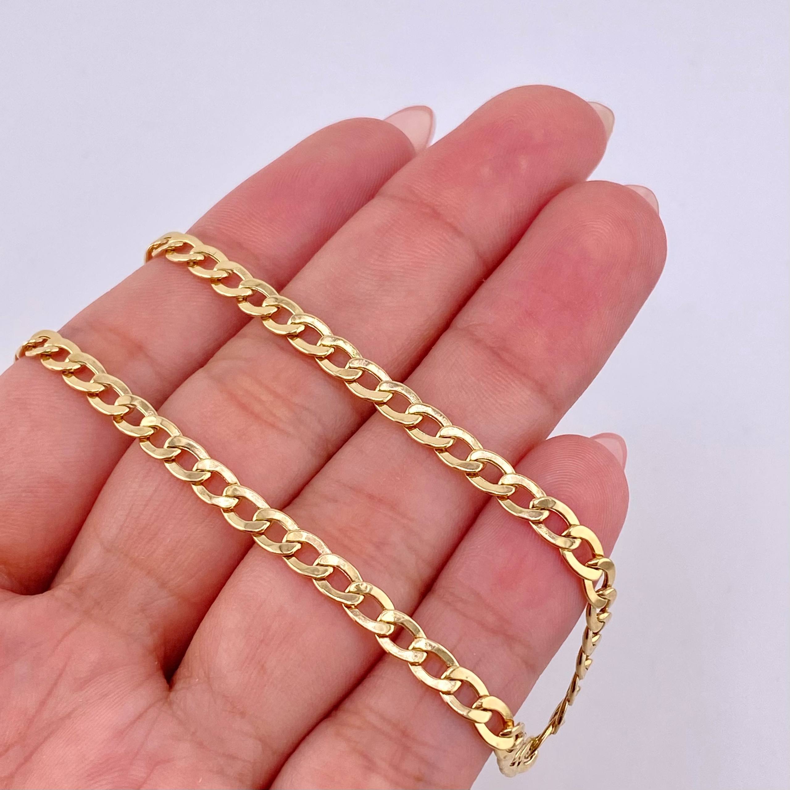 Cadena Cubana 6.45gr / 50cm / 4mm Oro Amarillo +1 18K *