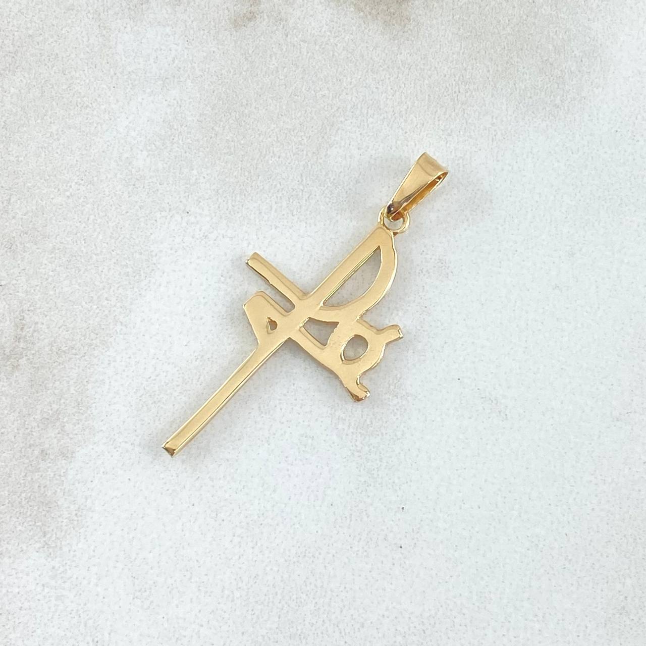 Dije Fé  1.1gr / 3.6cm / Liso Oro Amarillo 18K