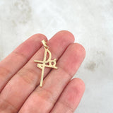 Dije Fé  1.1gr / 3.6cm / Liso Oro Amarillo 18K