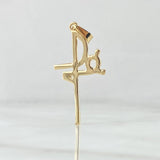 Dije Fé  1.1gr / 3.6cm / Liso Oro Amarillo 18K