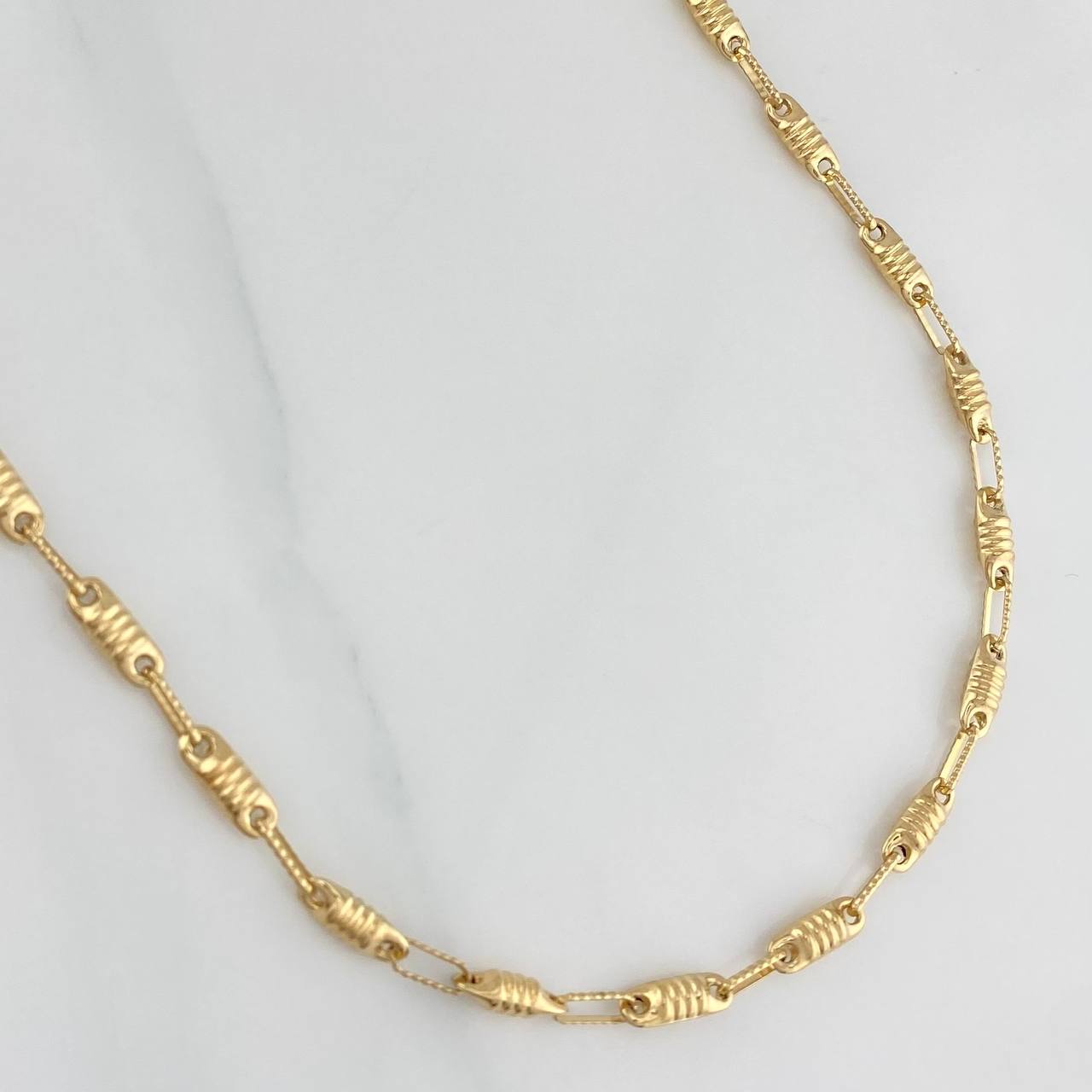 Cadena Rustica Barril 10.25 g / 61.5 cm / 3 mm Oro Amarillo 18K