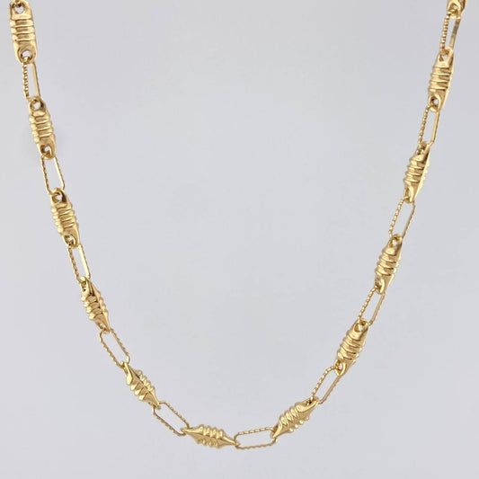 Cadena Rustica Barril 10.25 g / 61.5 cm / 3 mm Oro Amarillo 18K