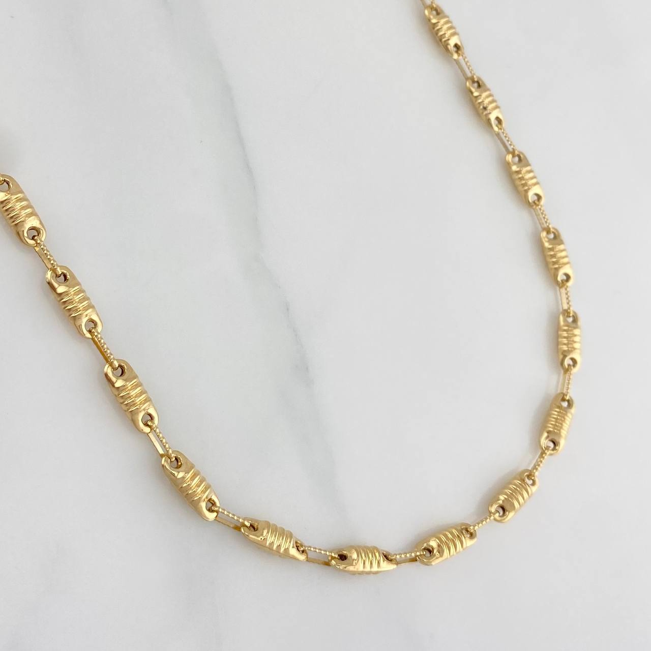 Cadena Rustica Barril 12.35 g / 61 cm / 3.75 mm Oro Amarillo 18K