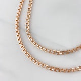 Cadena Veneciana 27.65 g / 60.3 cm / 2.9 mm Dos Oros Blanco Rosa 18K