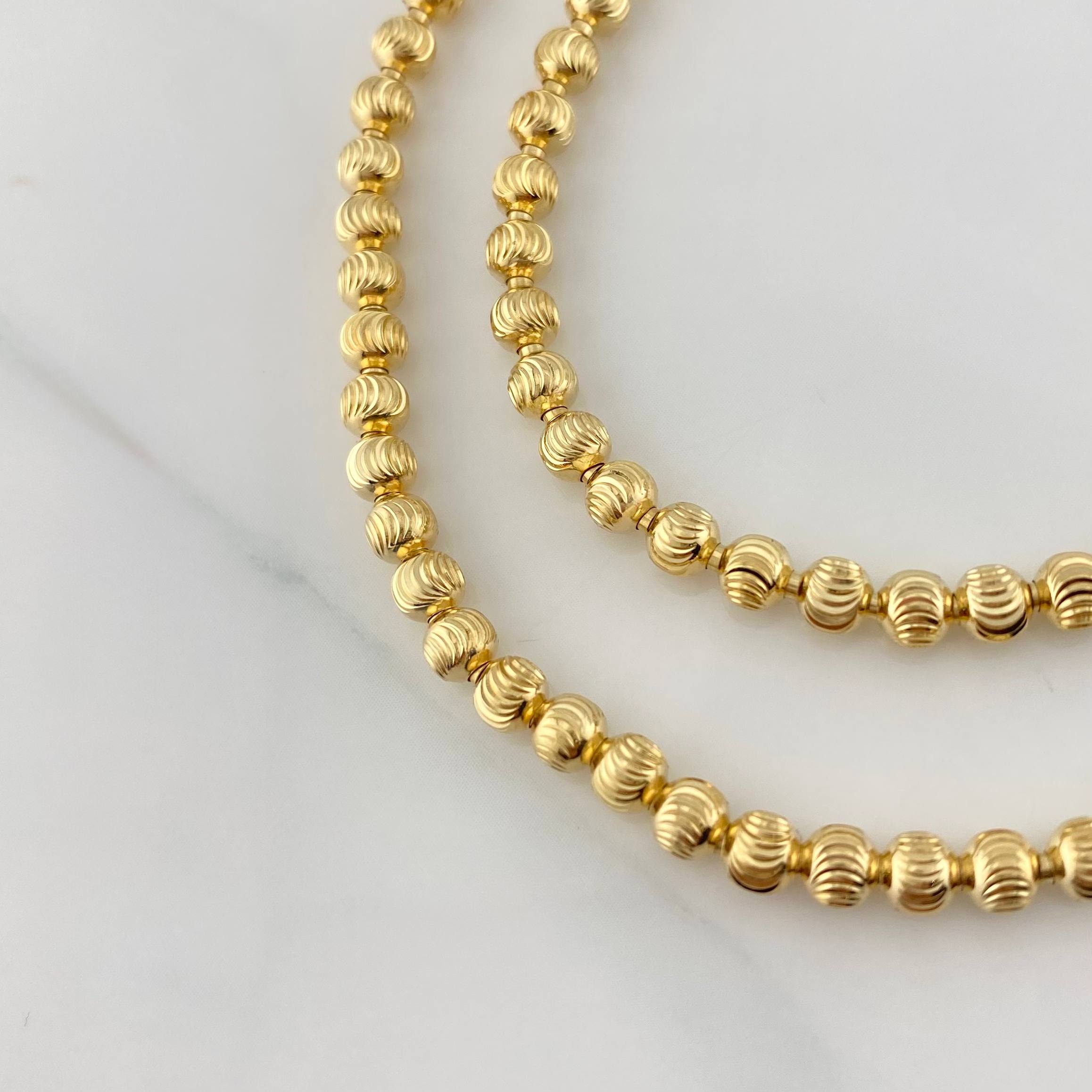 Cadena Militar Luna Diamantada 32.85 g / 71.4 cm / 3.9 mm Oro Amarillo 18K