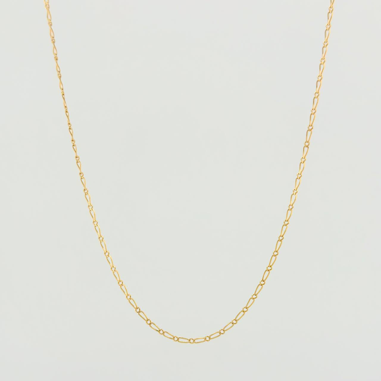 Cadena Figaro Seguido  2.5gr / 60.9cm / 1.43mm Oro Amarillo +1 18K $