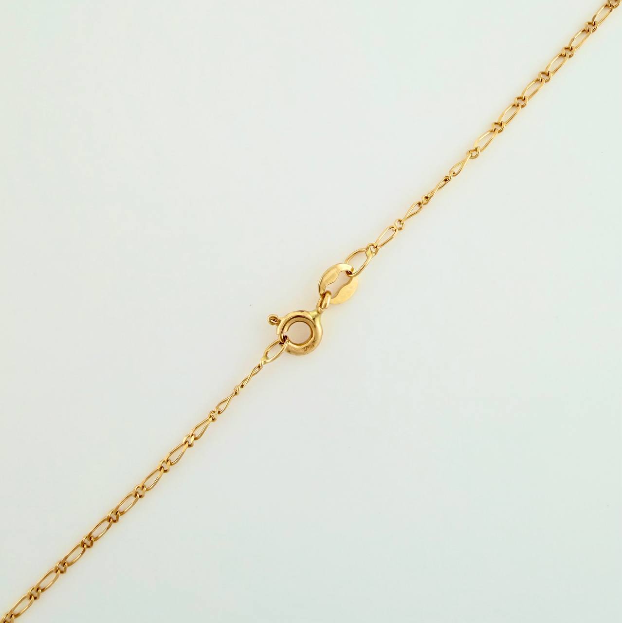 Cadena Figaro Seguido  2.5gr / 60.9cm / 1.43mm Oro Amarillo +1 18K $