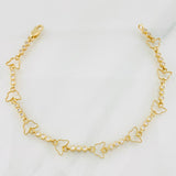 Pulso Tennis Mariposas 6.15g / 19cm / 2.7mm Oro Amarillo 18K