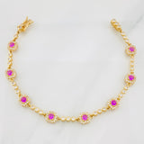 Pulso Tennis Halo 9.3g / 17.4cm / 2.67mm Oro Amarillo 18K