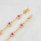 Pulso Tennis Halo 9.3g / 17.4cm / 2.67mm Oro Amarillo 18K