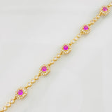 Pulso Tennis Halo 9.3g / 17.4cm / 2.67mm Oro Amarillo 18K