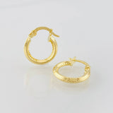 Candongas Clau Punteada 1.05g / 1.5cm Oro Amarillo 18K