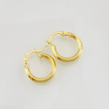 Candongas Clau Punteada 1.05g / 1.5cm Oro Amarillo 18K