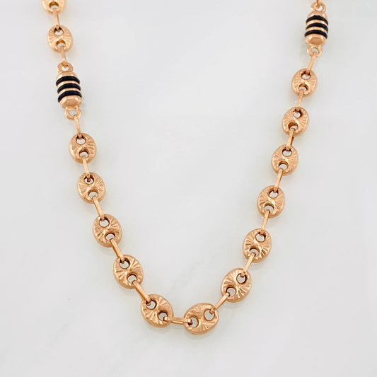 Cadena Rustica GC 10.15g / 50cm / 5mm Oro Rosa 18K