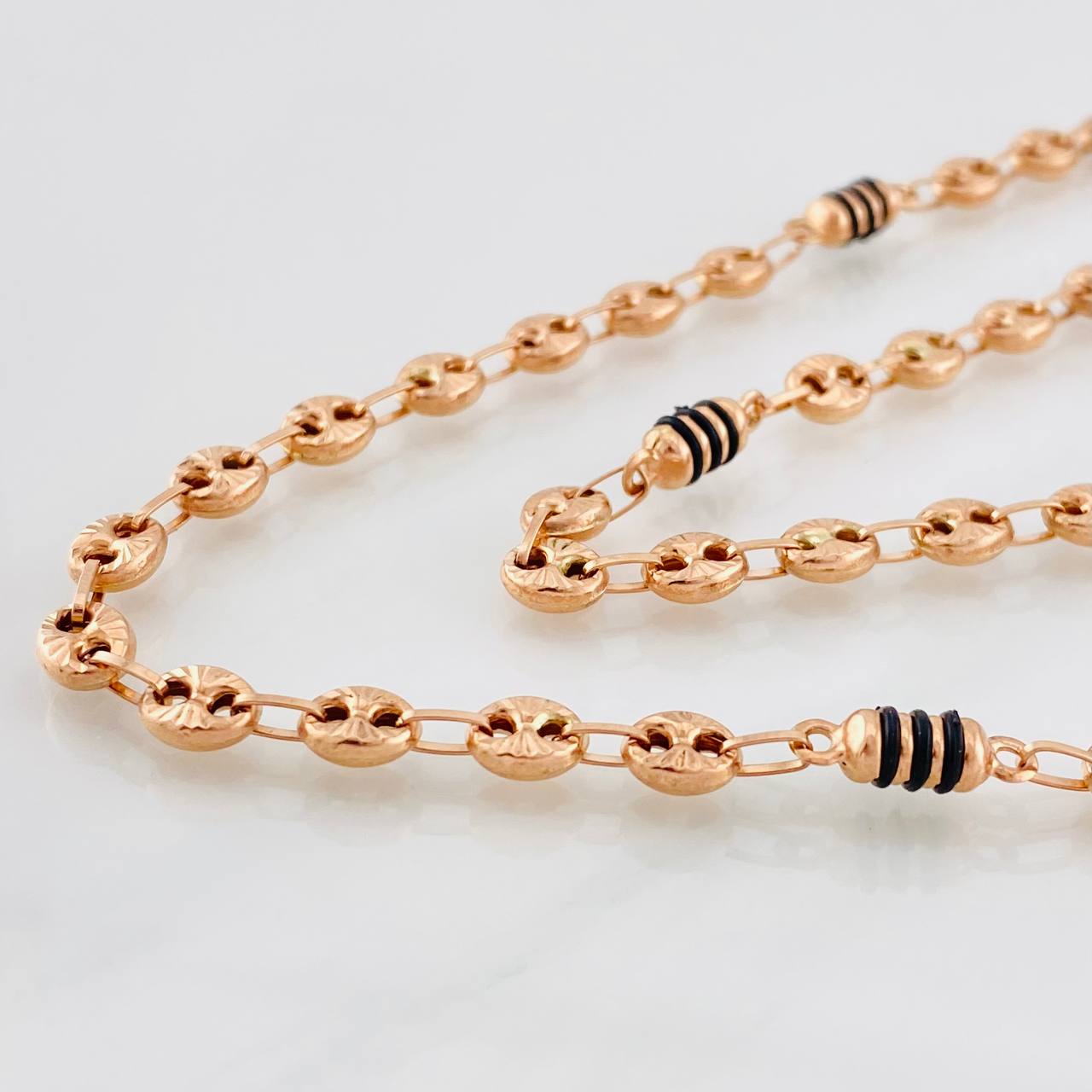 Cadena Rustica GC 10.15g / 50cm / 5mm Oro Rosa 18K